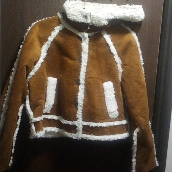 NWT Free People We The Free Vegan Exchange Shearling Jacket - Picture 6 of 15